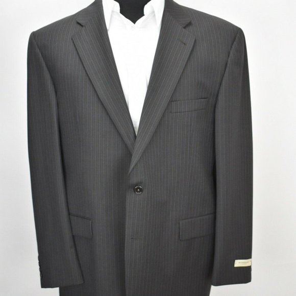 NWT 46R Burberry London Charcoal Brown W/Blue SUIT - Picture 3 of 8